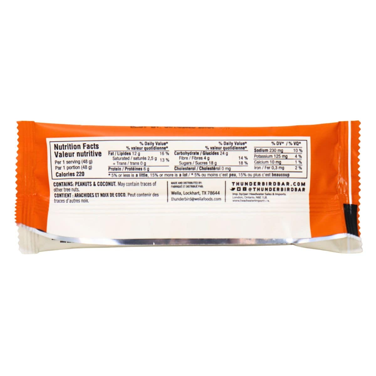 Thunderbird Crunchy Peanut Sea Salt Bar
