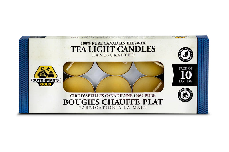 100% Pure Canadian Beeswax Tea Light Candles