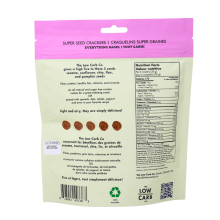The Low Carb Co. Everything Bagel Crackers