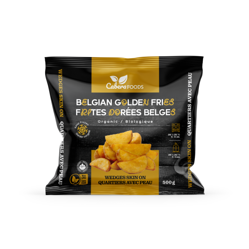 Organic Wedges Skin On Belgian Golden Fries