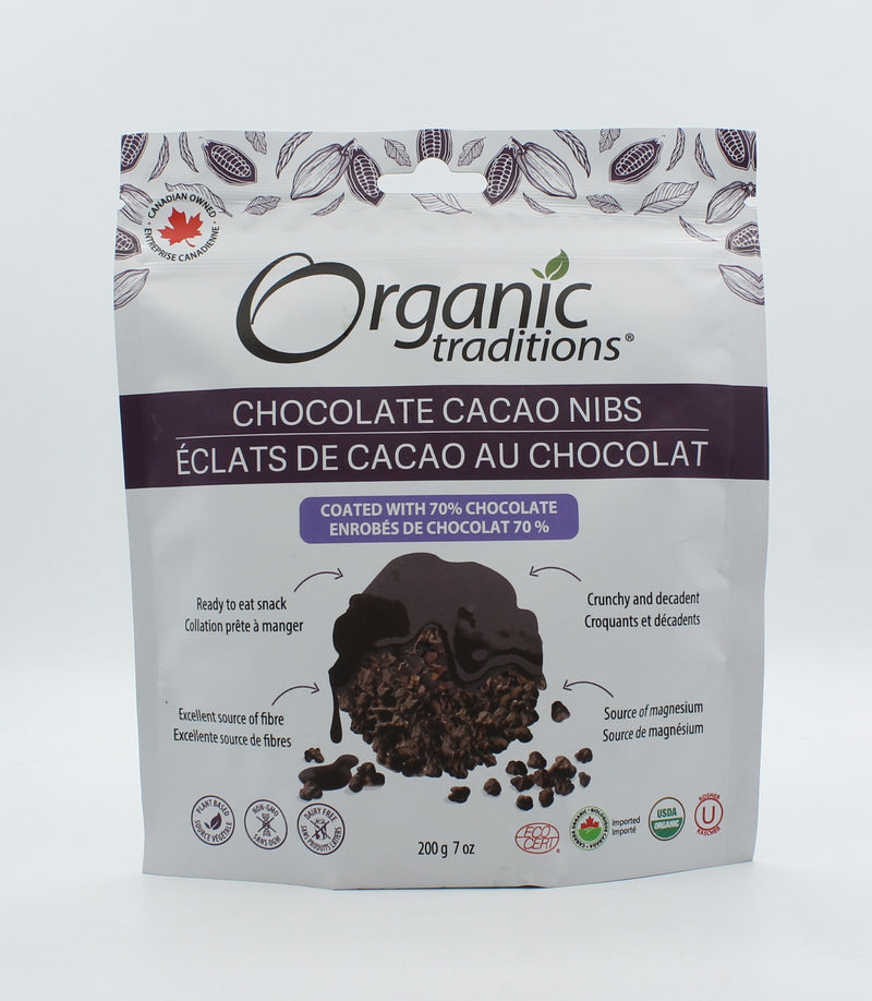 70% Chocolate Coated Cacao Nibs