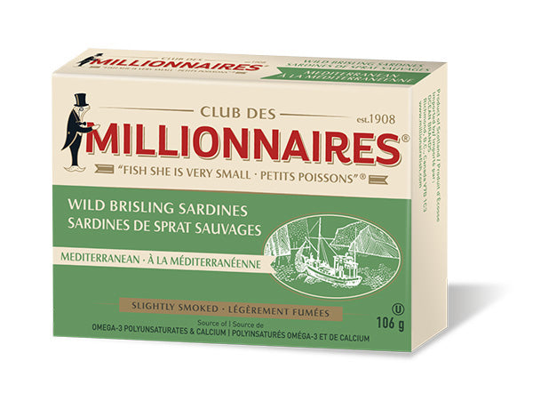 Millionnaires Wild Mediterranean Slightly Smoked Brisling Sardines