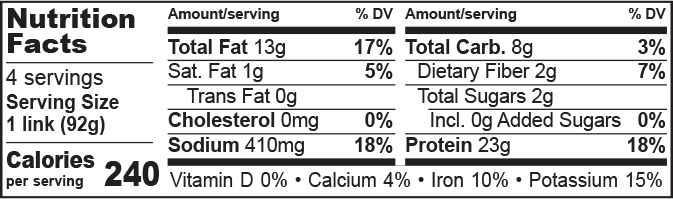 Tofurky Plant-Based Italian Sausage