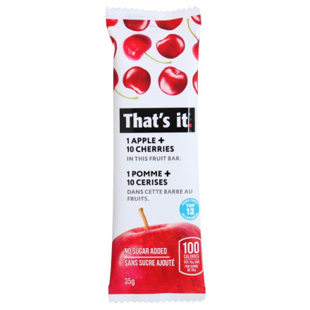 That's it. 1 Apple + 10 Cherries Fruit Bar