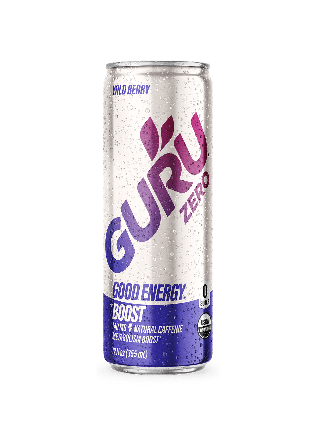 Guru Organic Zero Sugar Wild Berry Energy Drink