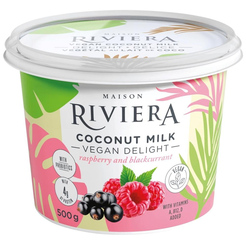 Raspberry Blackcurrant Coconut Yogurt