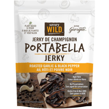 Savory Wild Garlic & Pepper Mushroom Jerky