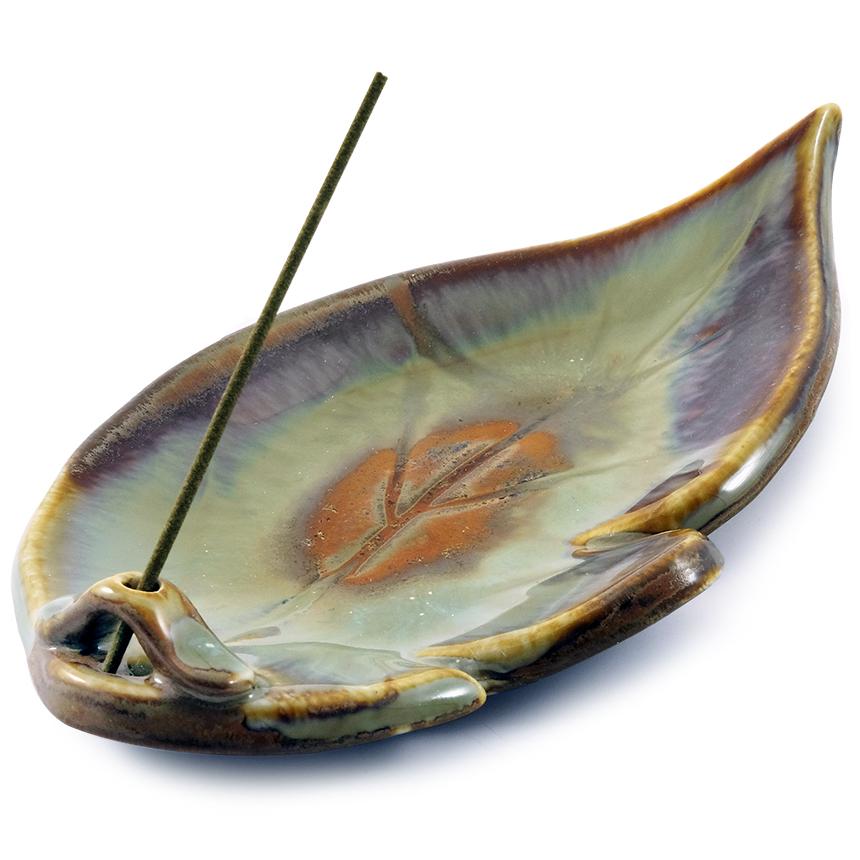 Metal Leaf Incense Holder