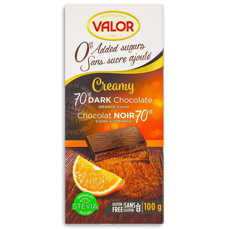 70% Dark Orange Cream with Stevia