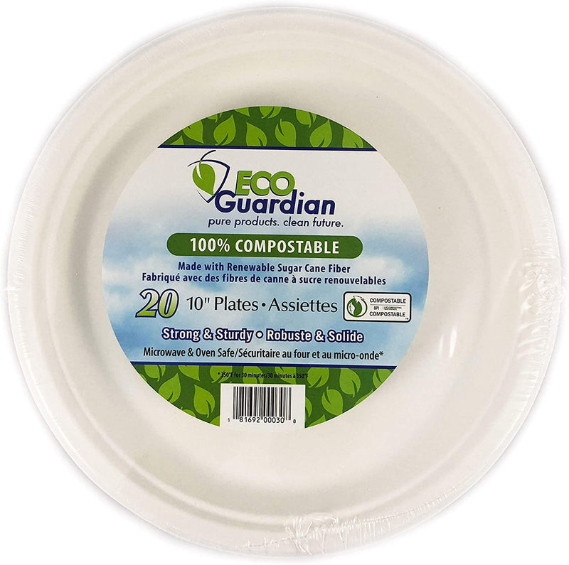 100% Compostable 10" Plates