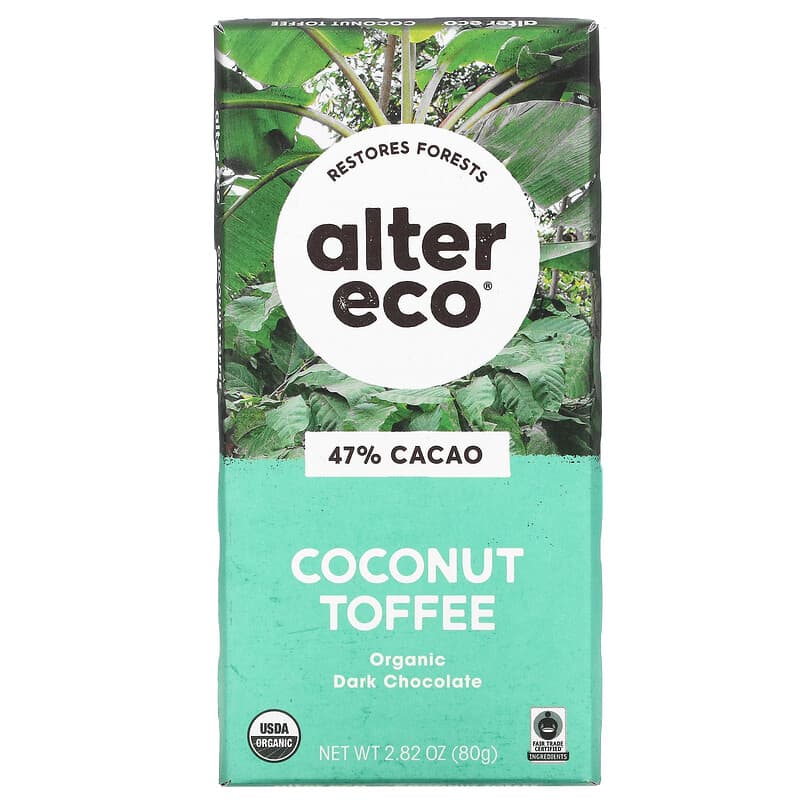 Coconut Toffee Organic Dark Chocolate