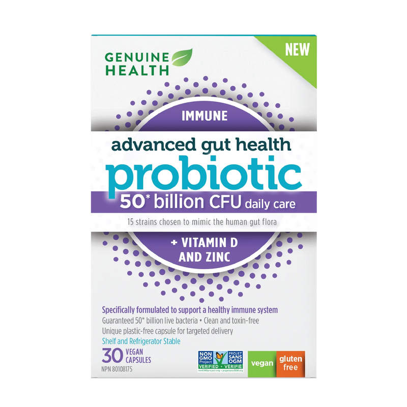 Advanced Gut Health Probitoic 50 Billion + Vitamin D and Zinc