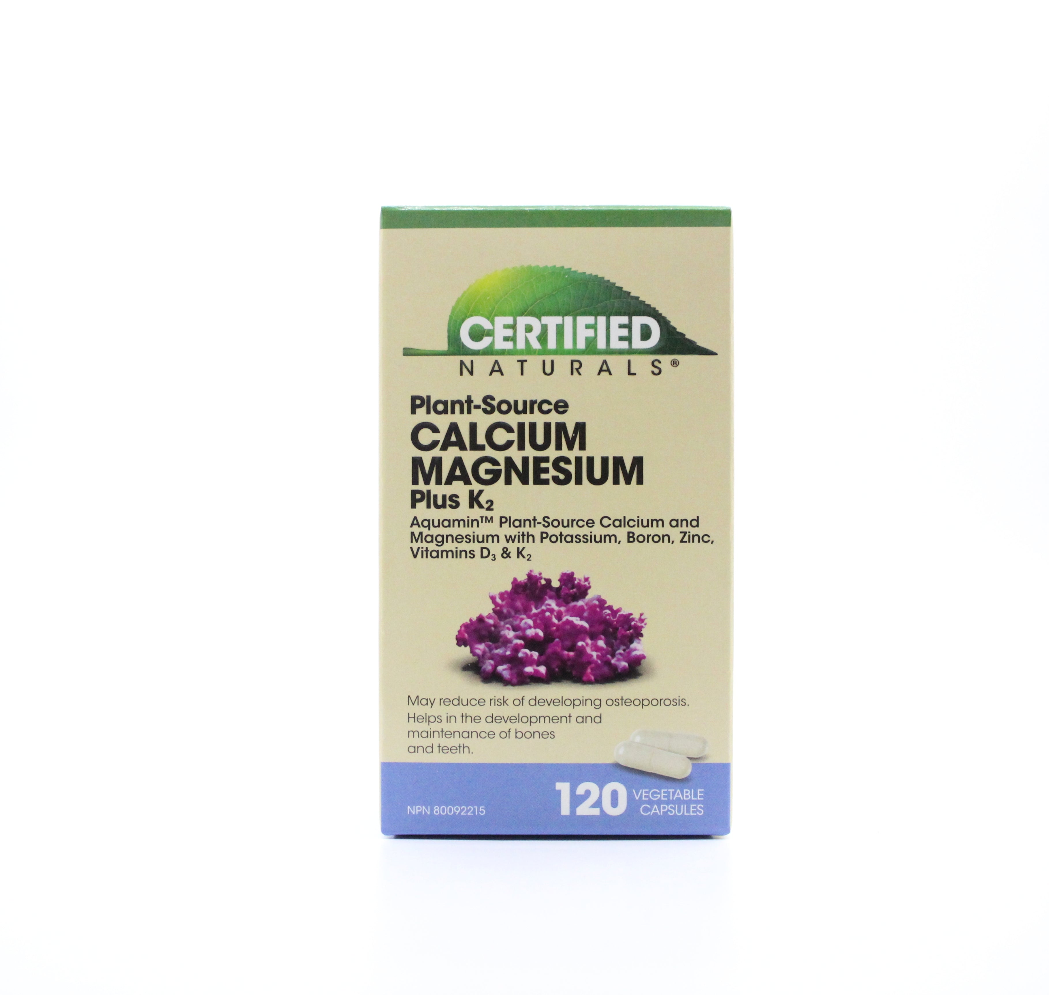 Certified Naturals Calcium Magnesium Plus K2