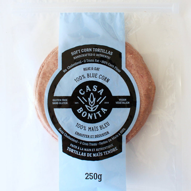 100% Blue Soft Corn Tortillas