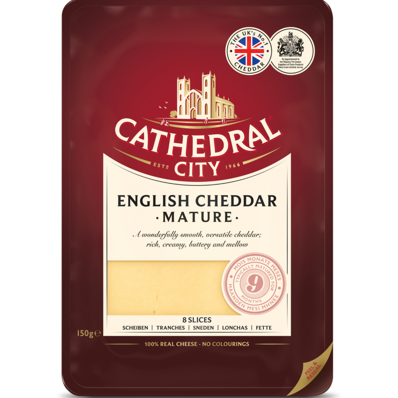 English Mature Cheddar Cheese Slices