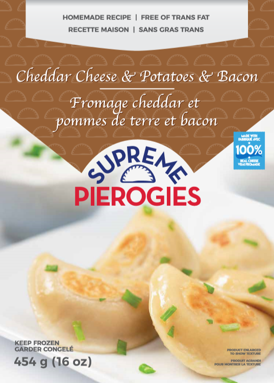 Cheddar Cheese & Potatoes & Bacon Pierogies