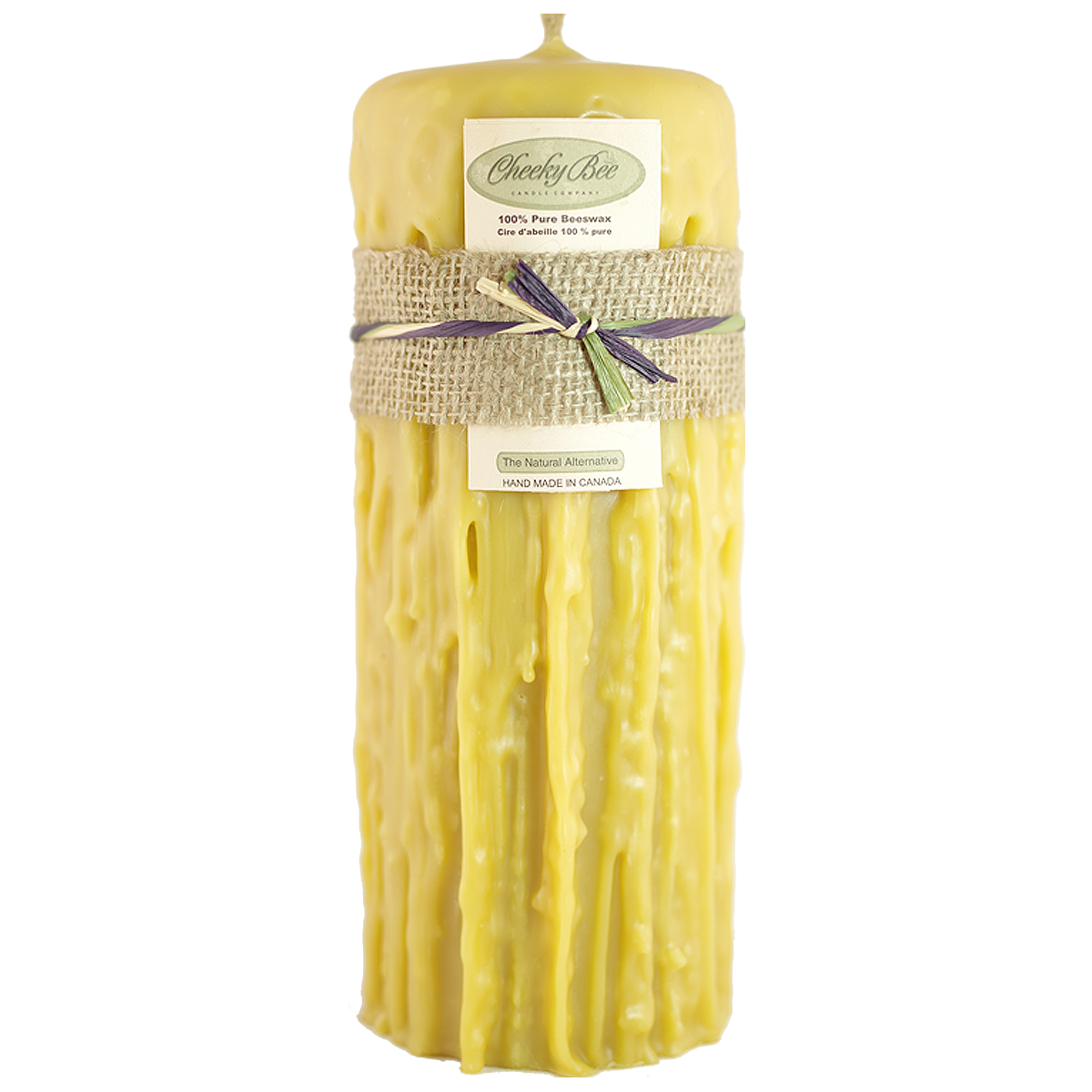 Cheeky Bee Dripped Pillar #7 Candle