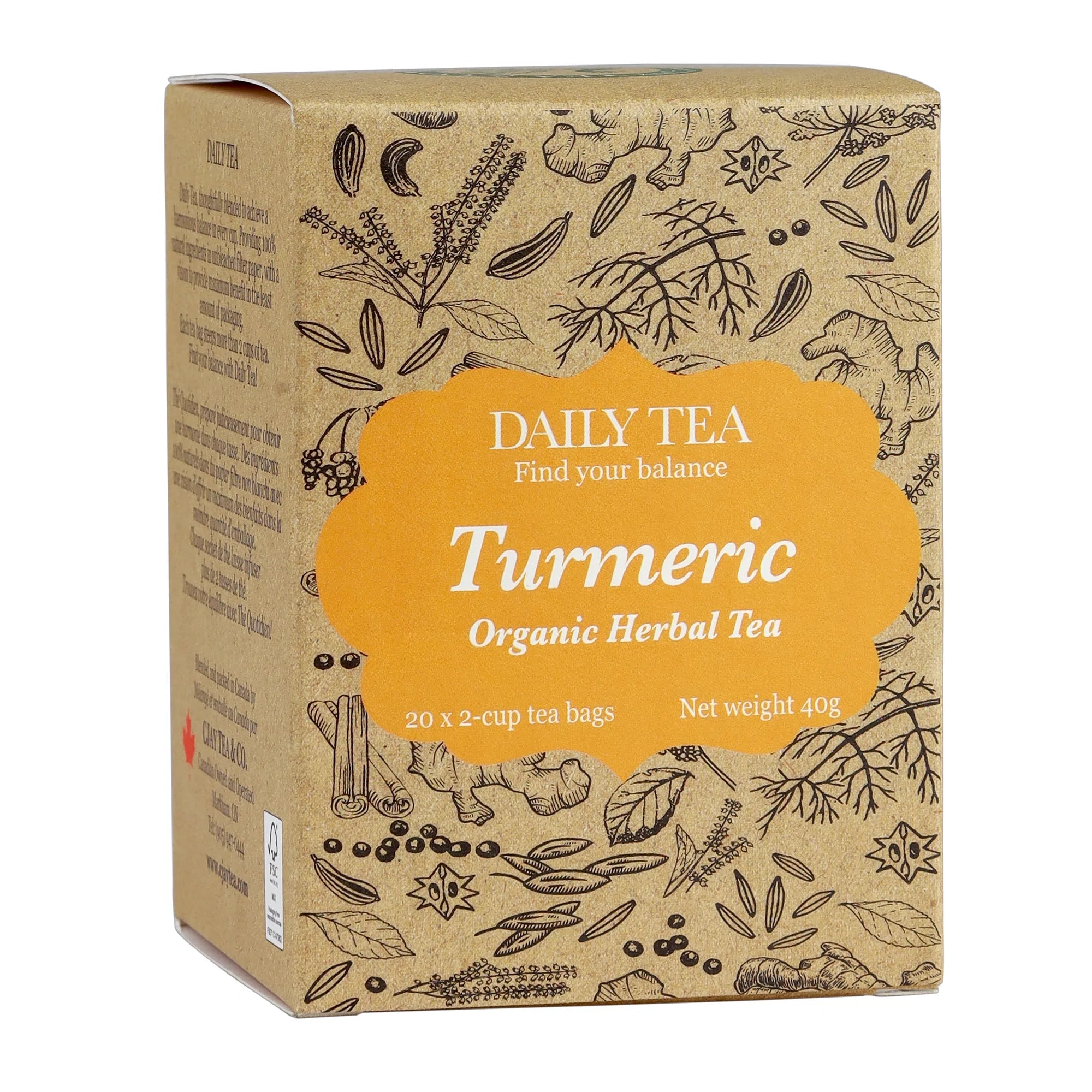 Organic Herbal Turmeric Daily Tea