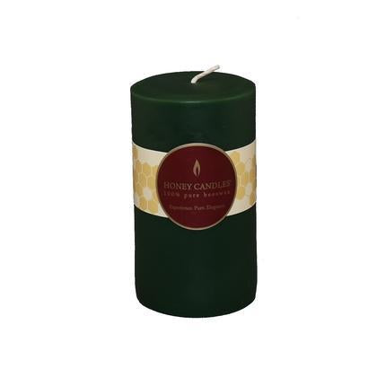 Honey Candles Forest Green 5" Pillar