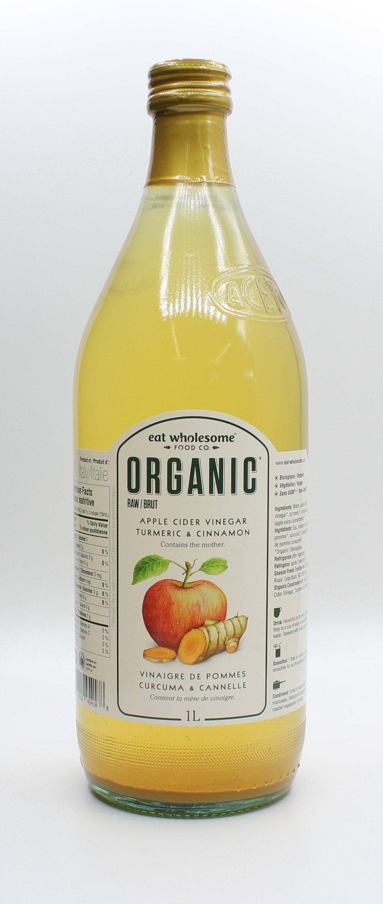 Organic Apple Cider Vinegar w/ Turmeric & Cinnamon