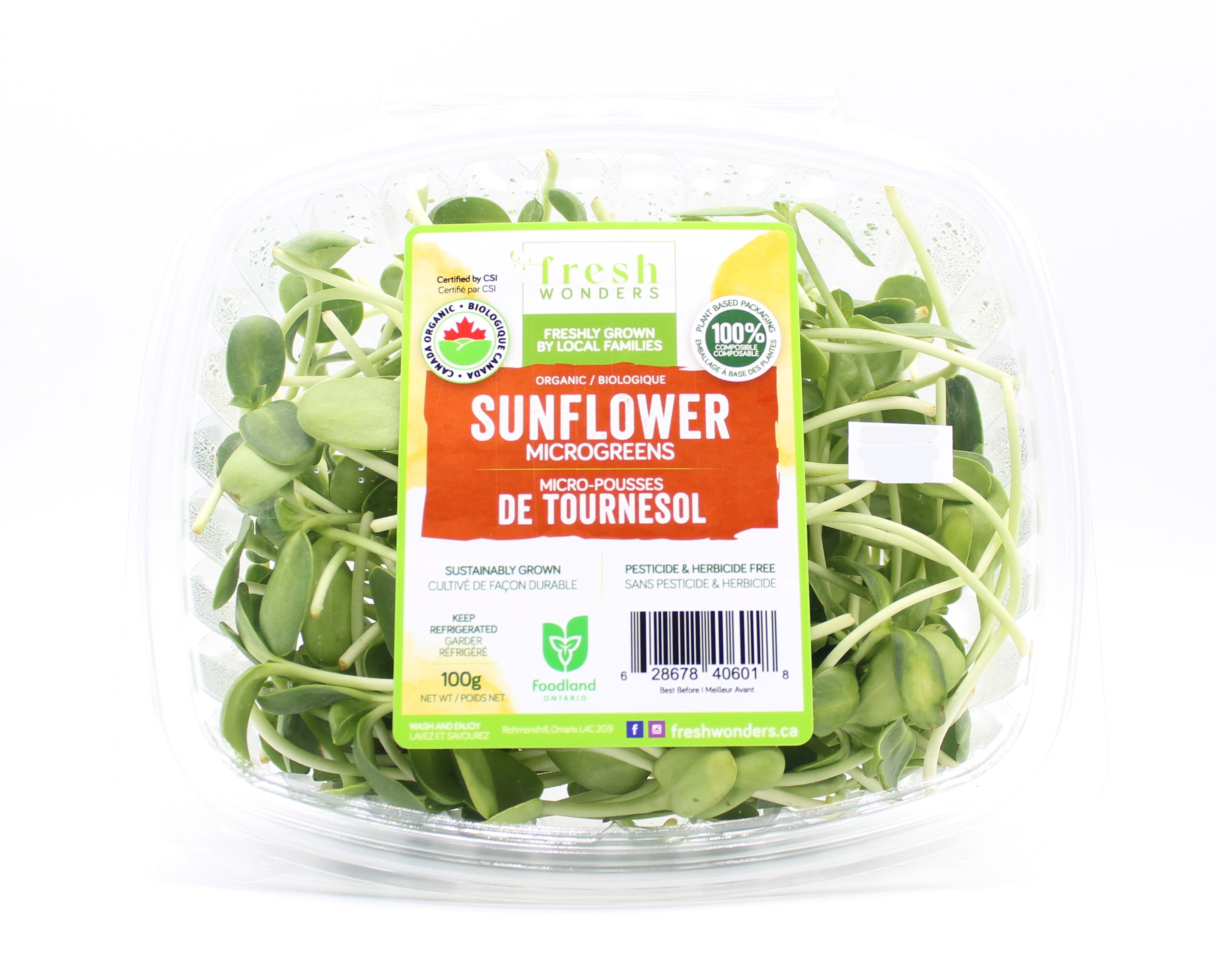 Fresh Wonders Organic Sunflower Microgreens