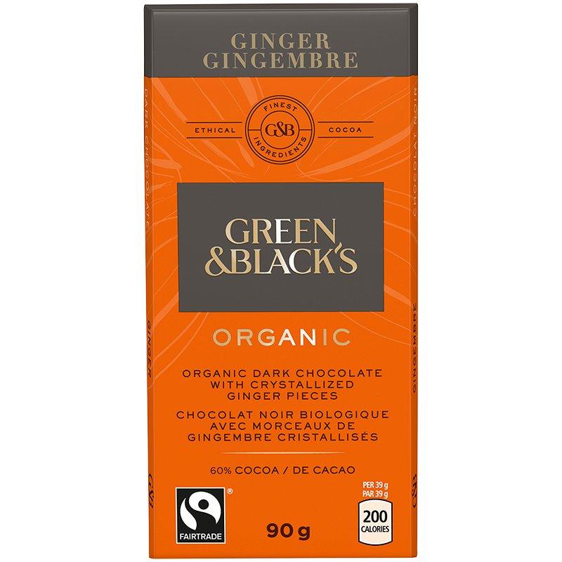 Organic Dark Chocolate Ginger Bar