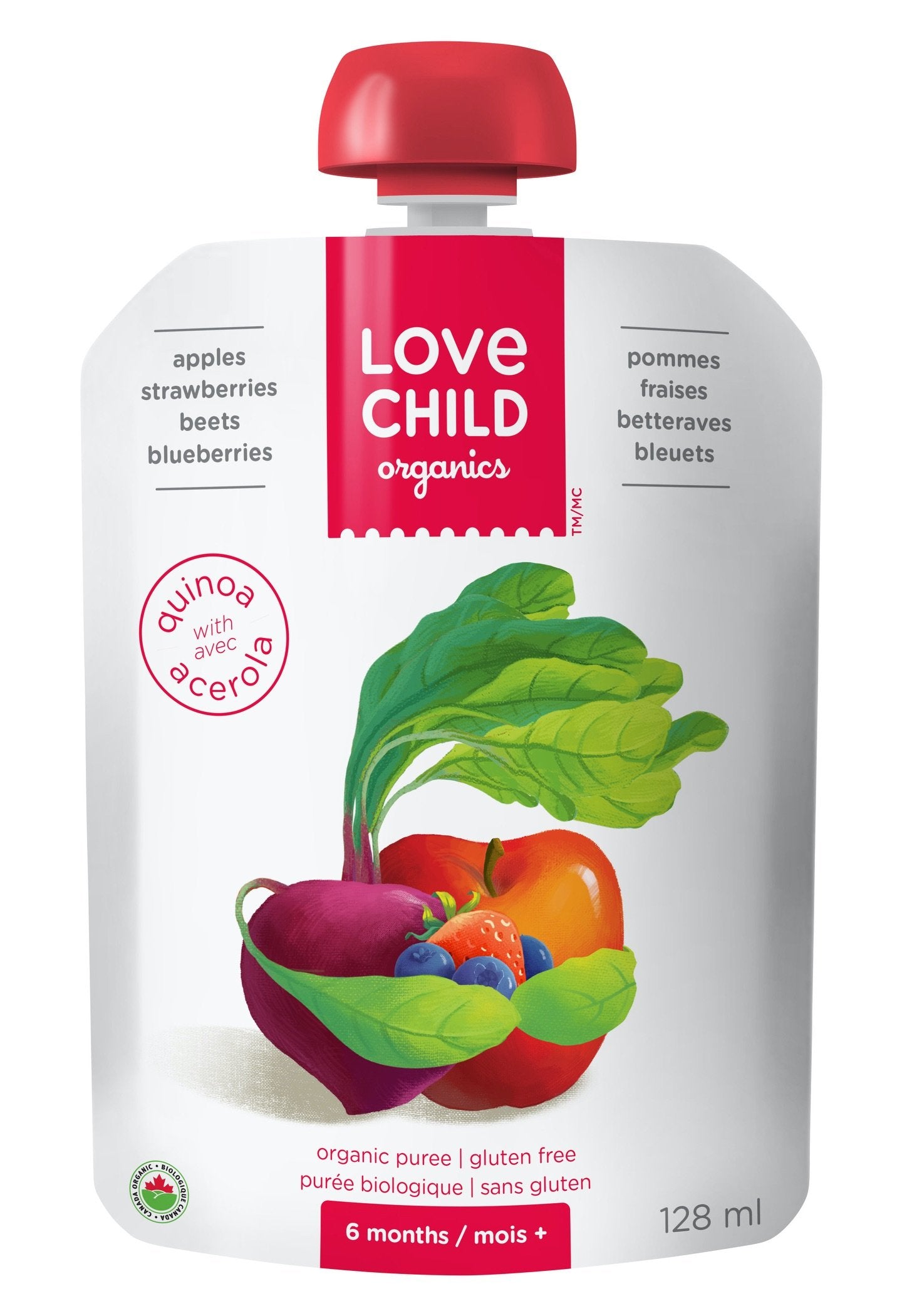 Organic Apple, Strawberry, Beet & Blueberry Puree