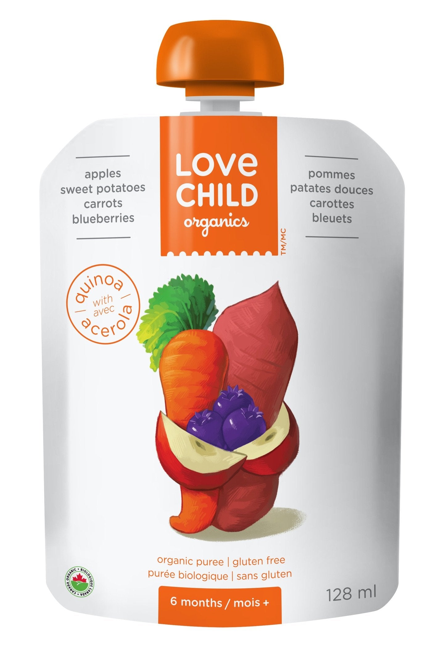 Apples, Sweet Potato, Carrots & Blueberry Puree