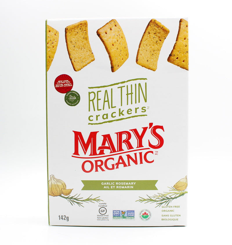 Organic Real Thin Garlic Rosemary Crackers