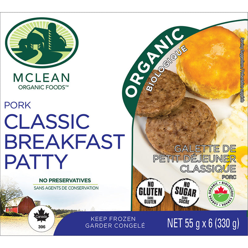 Organic Classic Pork Breakfast Patty