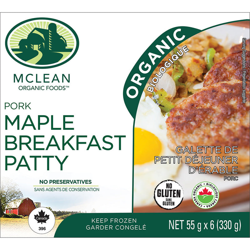 Organic Maple Pork Breakfast Patty