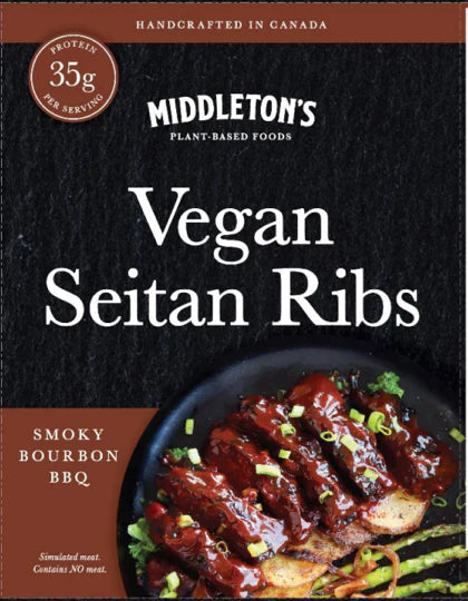 Vegan Smoky Bourbon BBQ Seitan Ribs