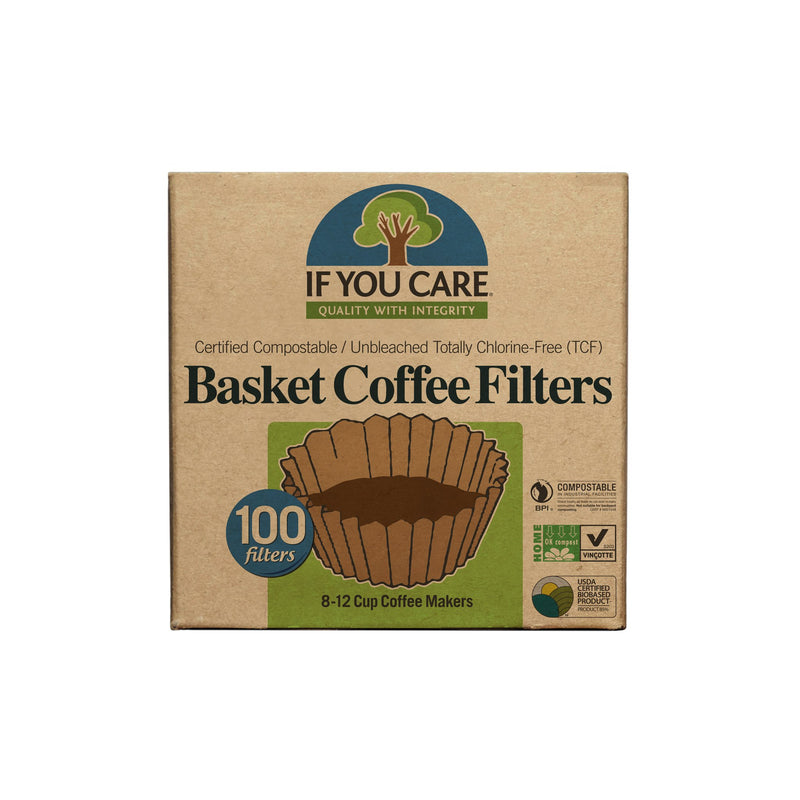 Unbleached Basket Coffee Filters 8"
