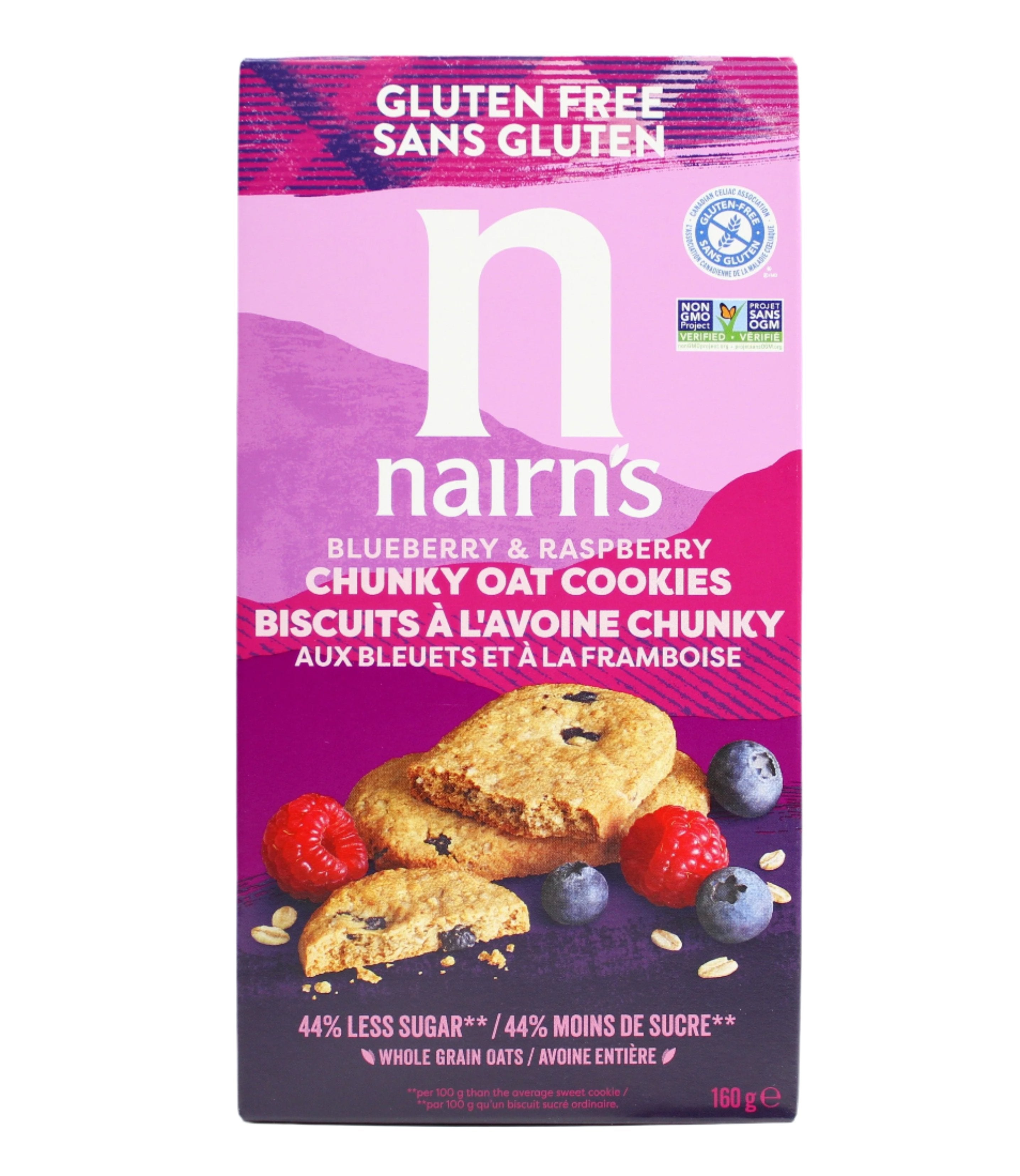Gluten-Free Blueberry & Raspberry Chunky Oat Cookies