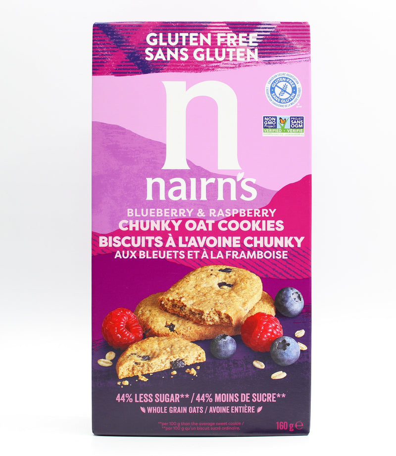 Gluten-Free Blueberry & Raspberry Chunky Oat Cookies