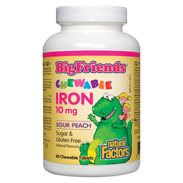 Sour Peach Chewable Iron - 10mg