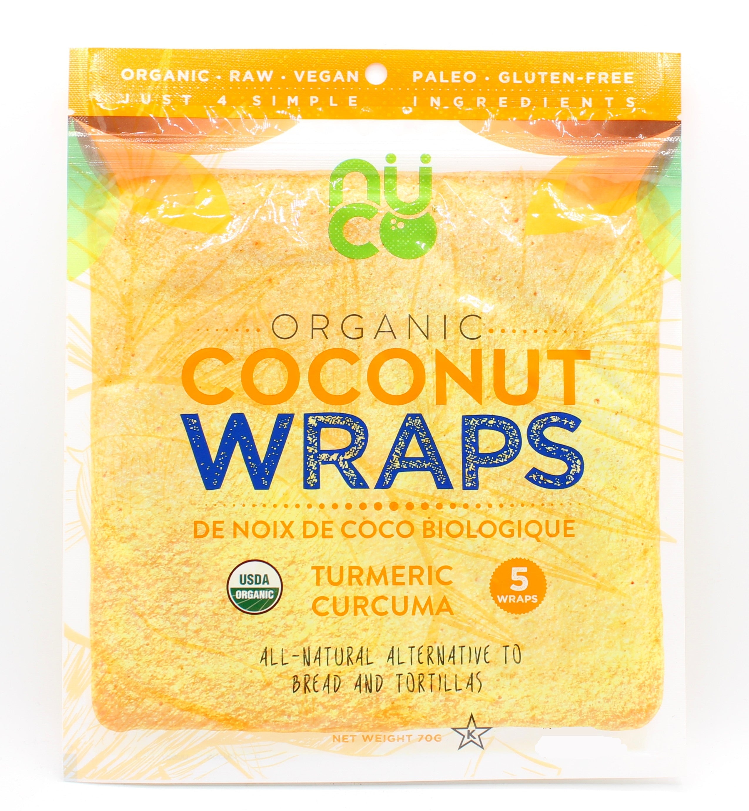 Organic Turmeric Coconut Wraps