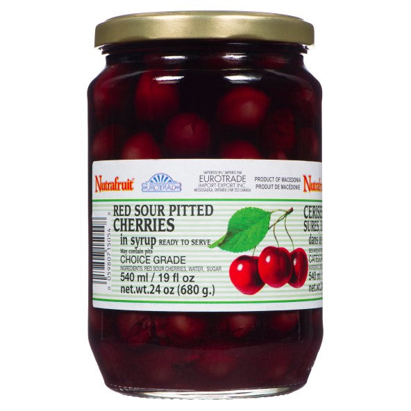 Red Sour Cherries In Syrup