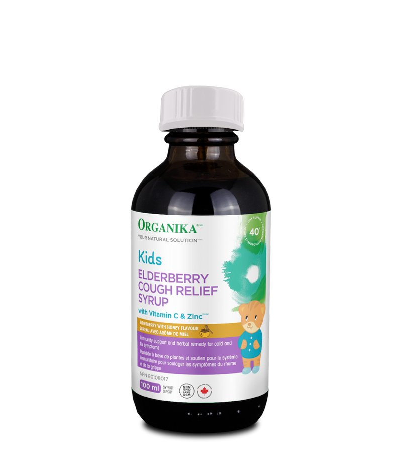 Kids Elderberry Cough Relief Syrup with Vitamin C & Zinc