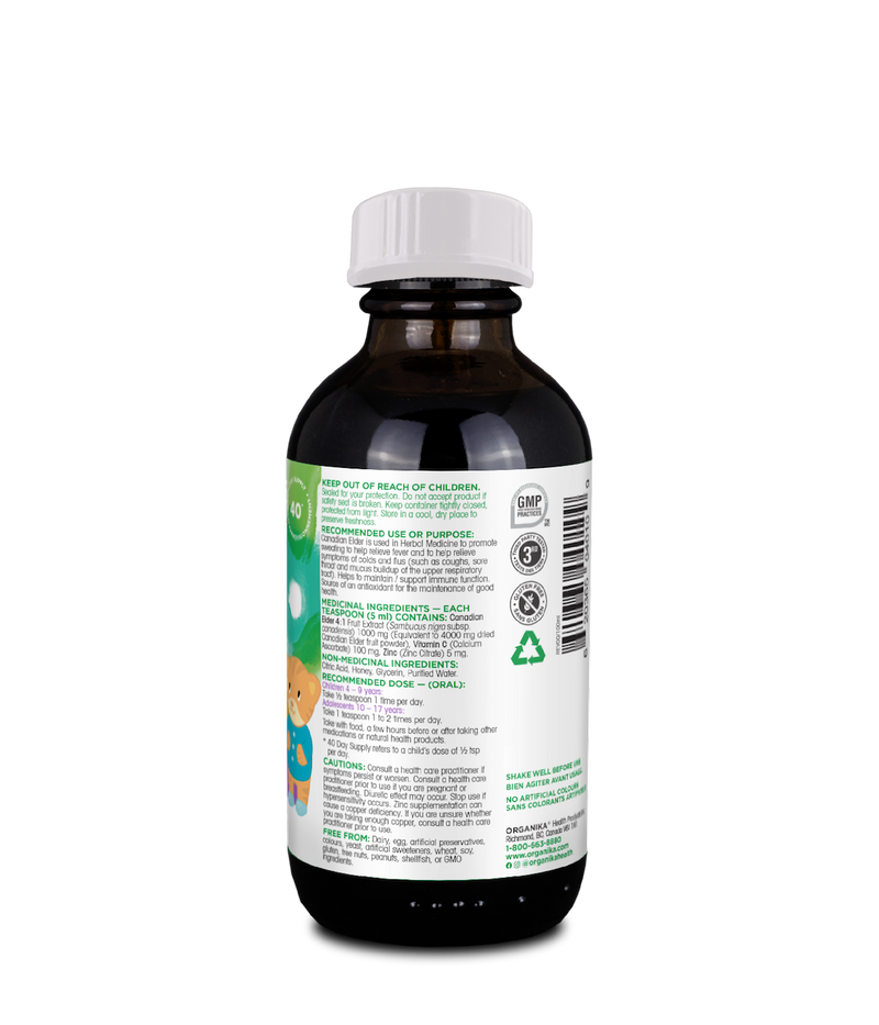 Kids Elderberry Cough Relief Syrup with Vitamin C & Zinc