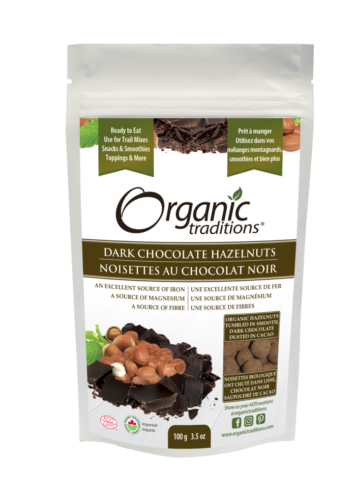 Organic Traditions Organic Dark Chocolate Hazelnuts