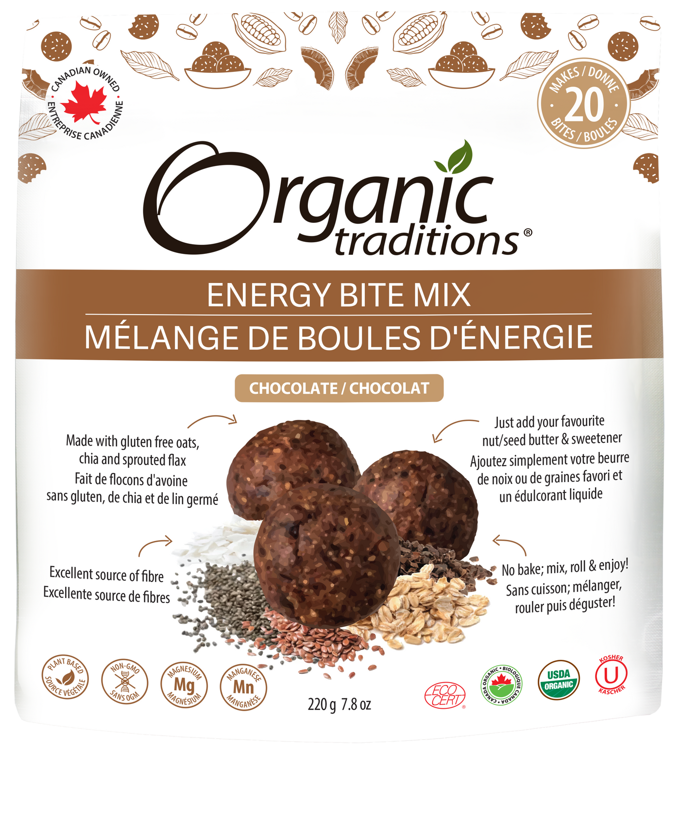 Organic Traditions Organic Chocolate Energy Bite Mix