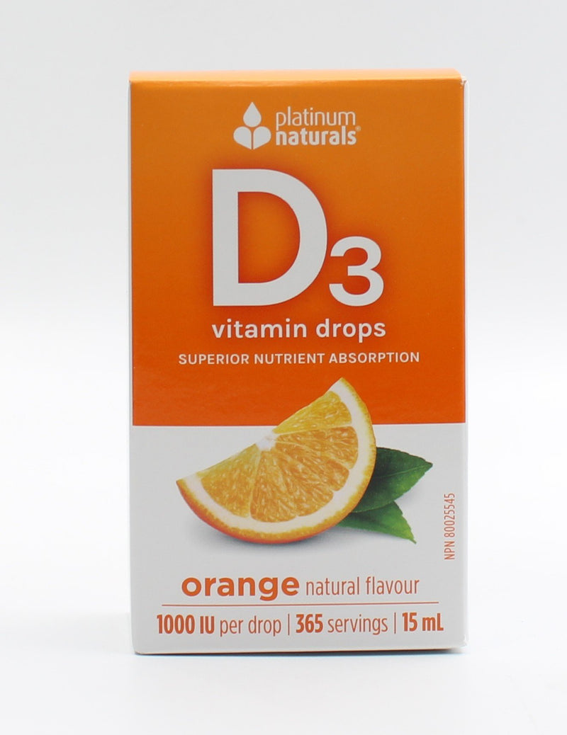 Orange Liquid Vitamin D3 Drops
