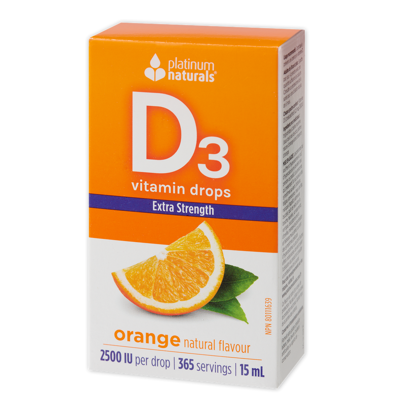Orange Vitamin D3 Drops 2500IU