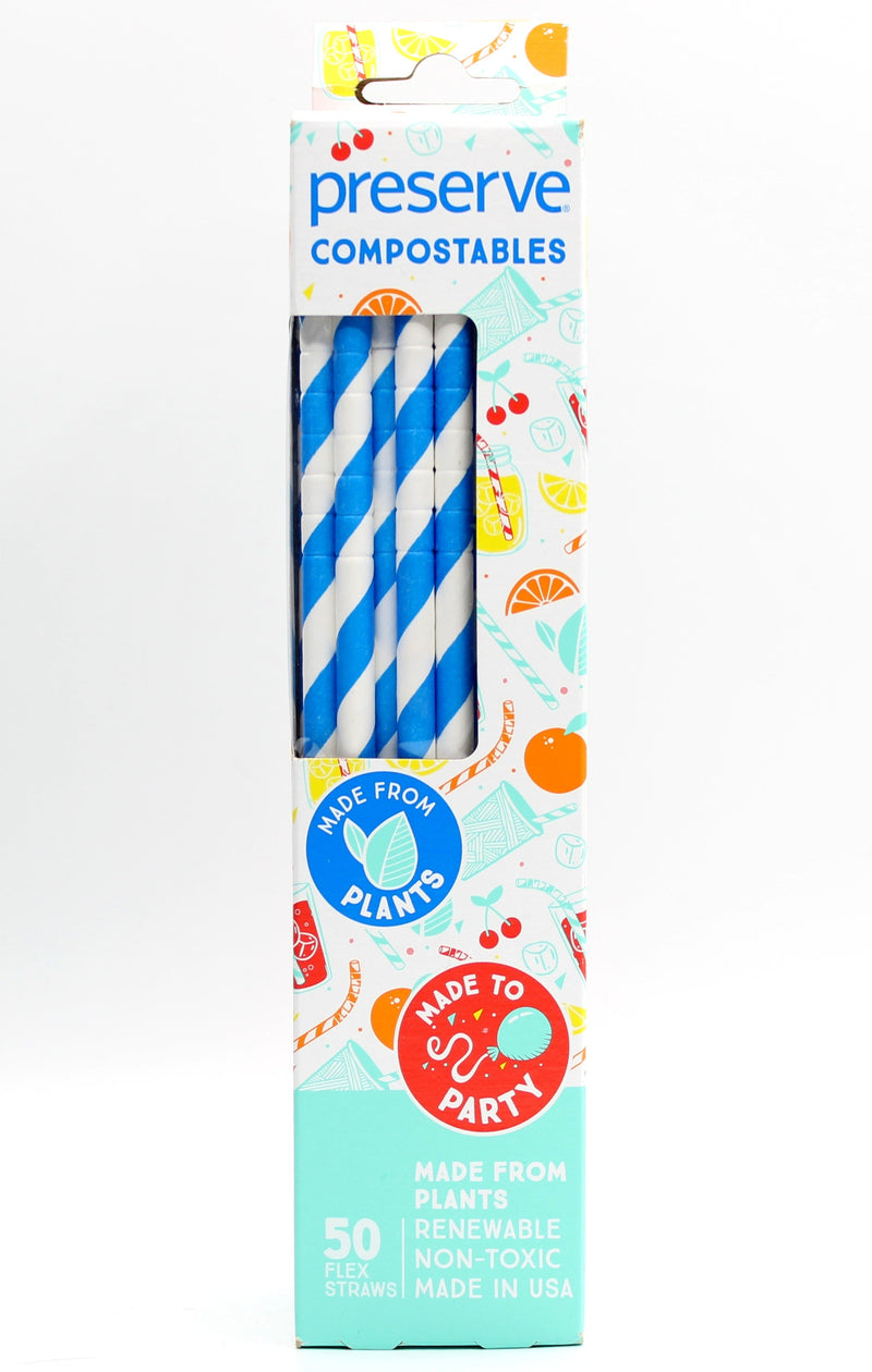 Compostable Straws Blue