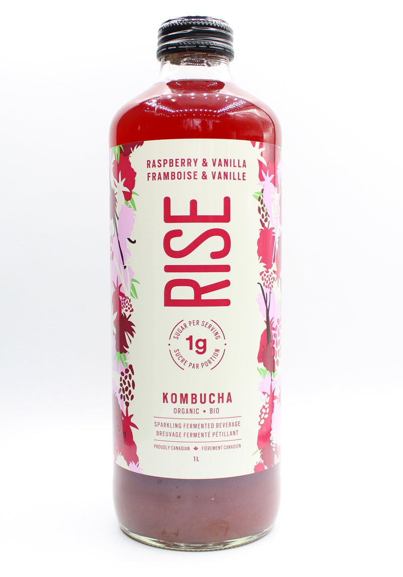 Low Sugar Raspberry & Vanilla Kombucha