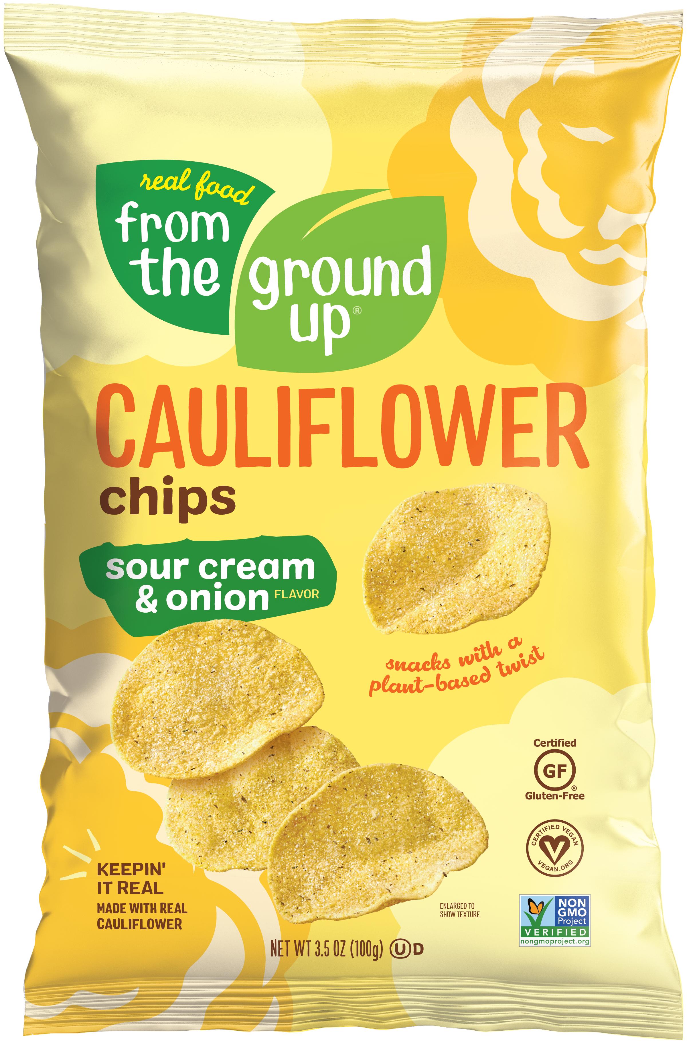 From The Ground Up Sour Cream & Onion Cauliflower Chips
