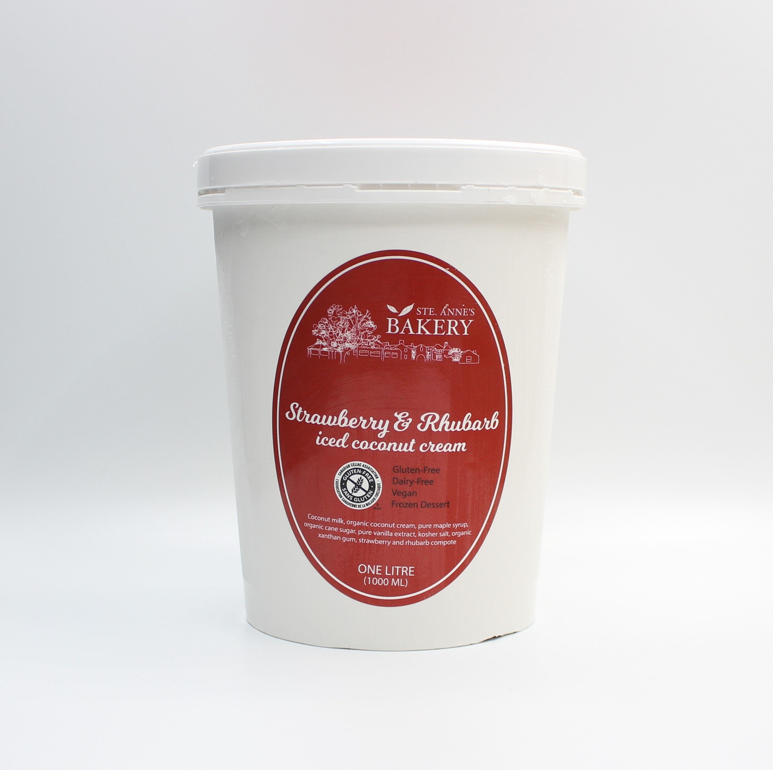 Strawberry & Rhubarb Iced Coconut Cream