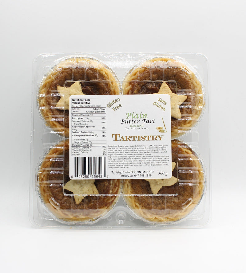 Gluten Free Plain Butter Tart 4pk