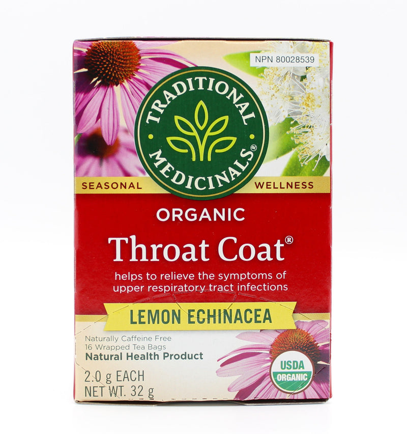 Organic Throat Coat Lemon Echinacea Tea